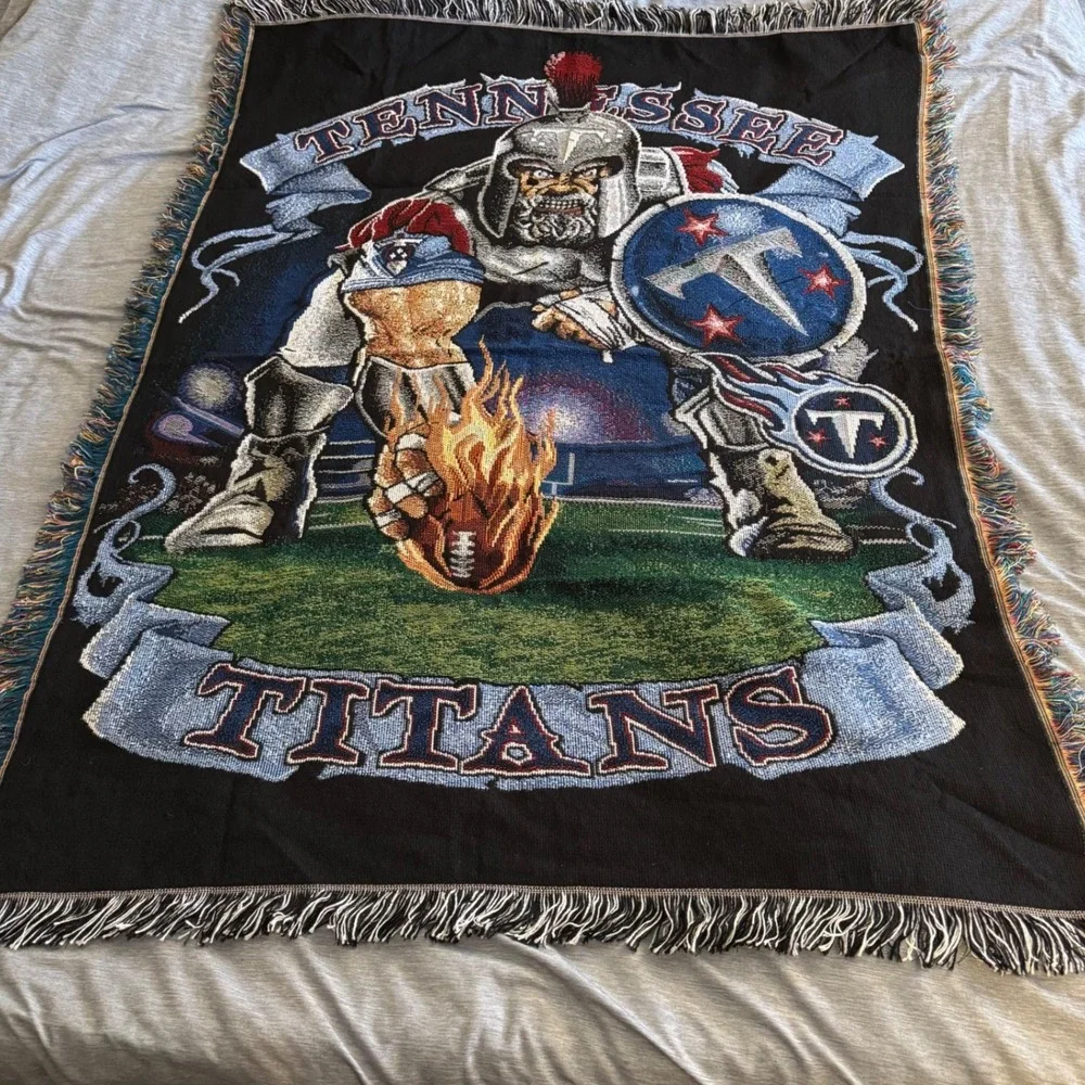 Tennessee Titans NFL Woven Tapestry Throw Blanket Northwest Co 47x60 Made in USA